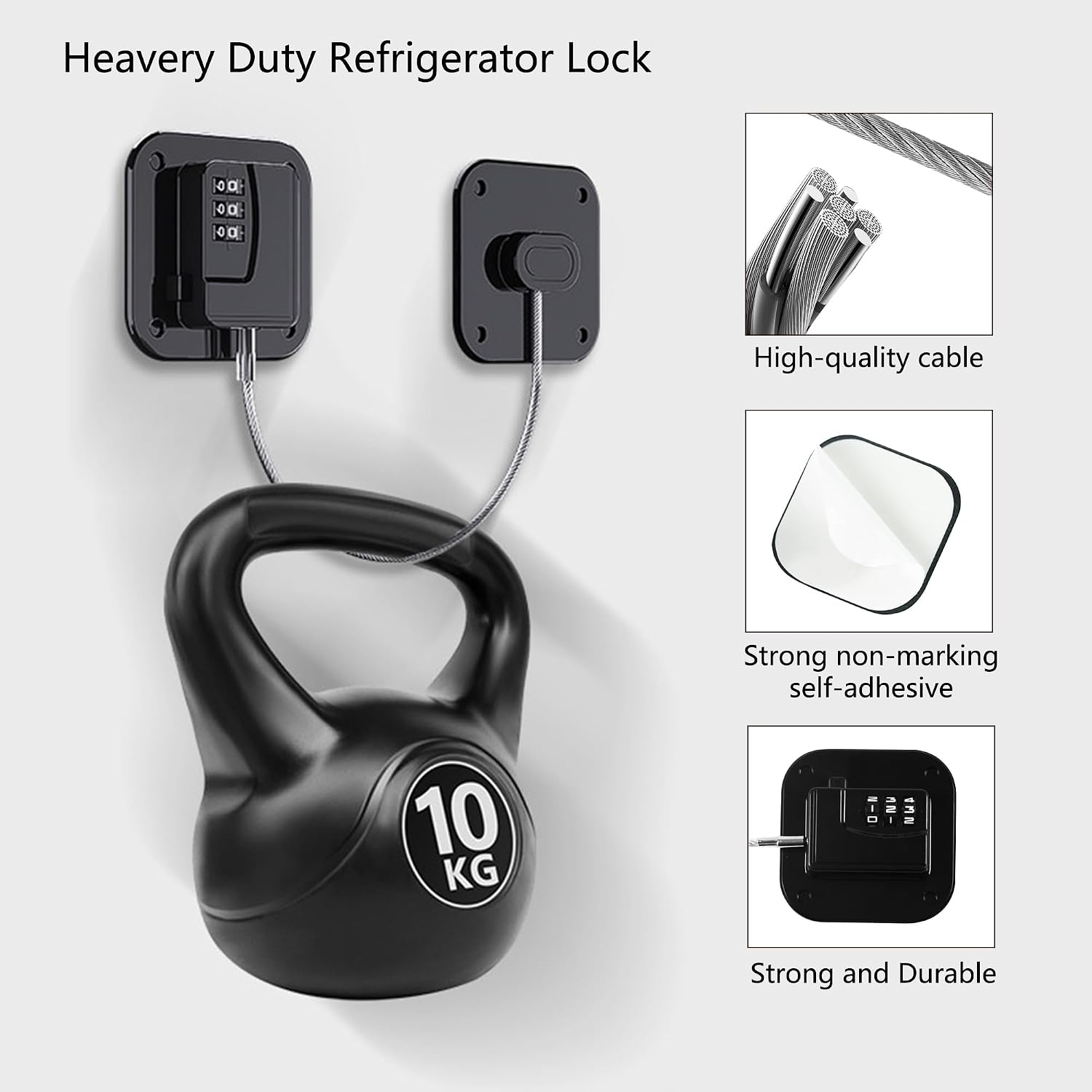 Detalle de Refrigerator Combination Lock, 2-Pack