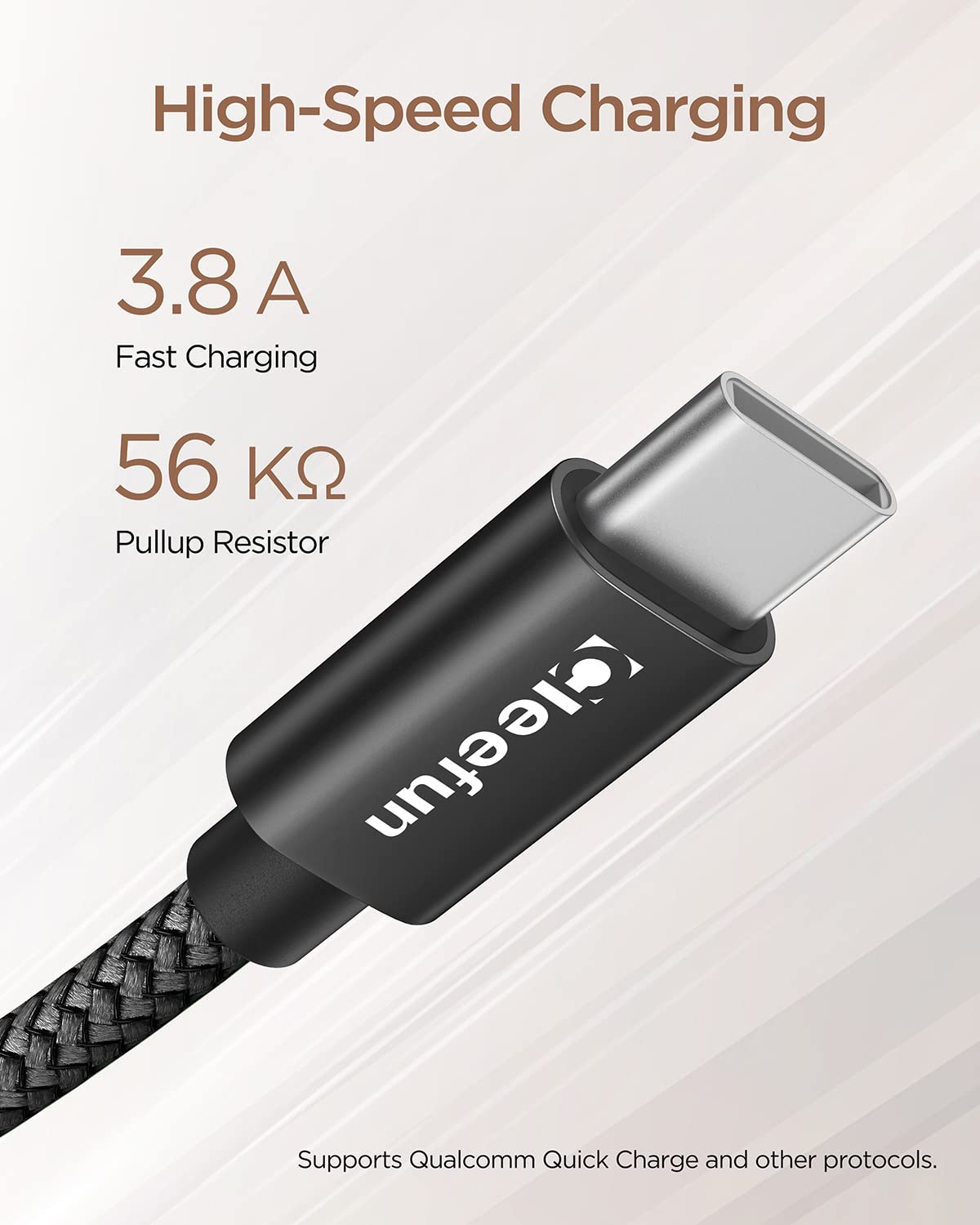 Detalle de CLEEFUN 5-Pack 30cm USB C cable