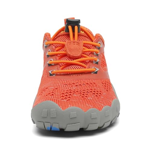 Detalle 2 de SAGUARO Barefoot Zapatillas de trail running minimalistas para niños (naranja)