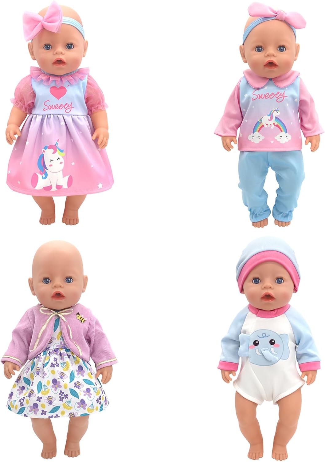 Detalle 2 de Doll Clothes for 14–16 Inches 4-pack set