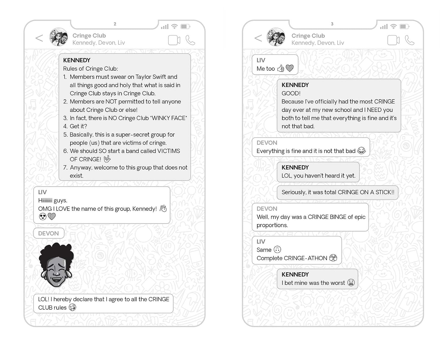 Detalle 1 de Cringe Club: Volume 1 – kinderboek voor tweens vanaf 9 jaar, 352 pagina’s