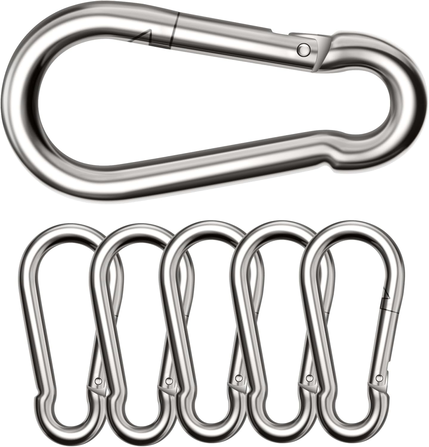 Thumbnail 5 de 15 Stück Karabinerhaken – klein, 40 x 4 mm, Edelstahl, Schnellverschluss