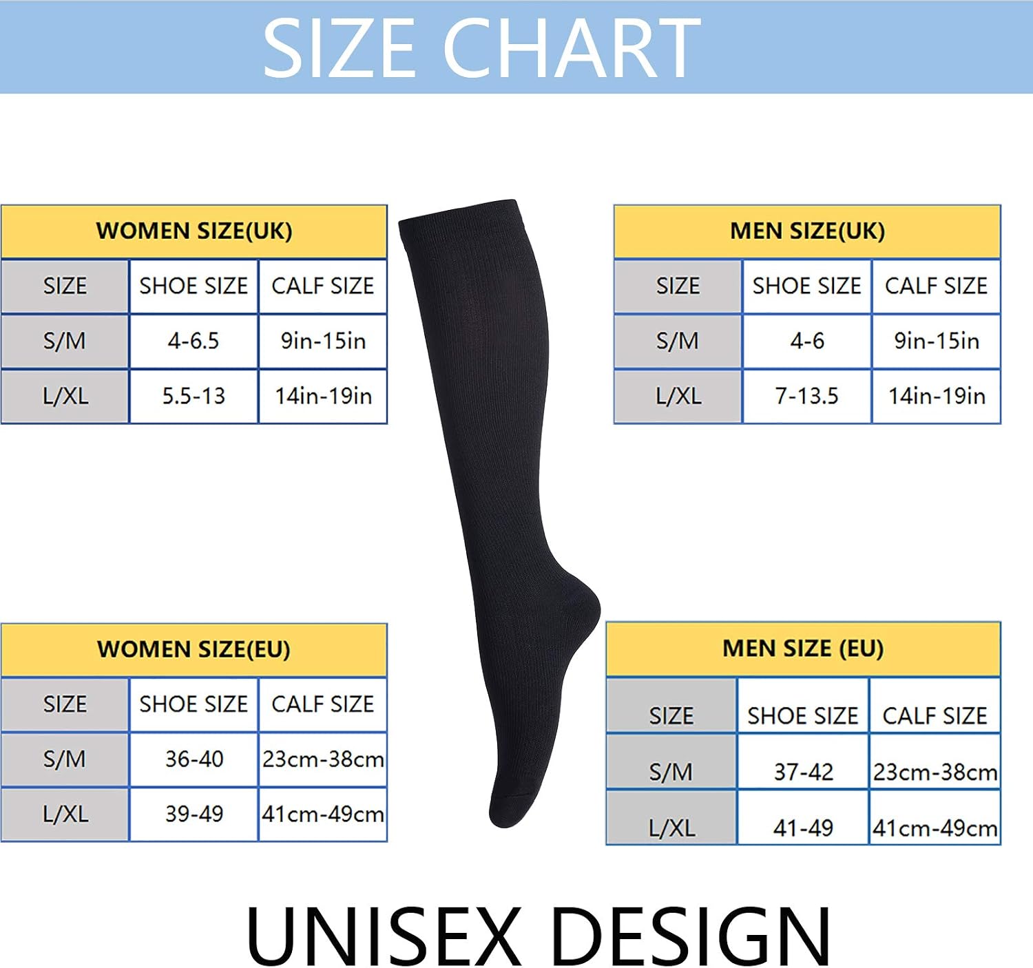 Detalle 2 de LEOSTEP 4 Pairs Compression Socks for Women & Men