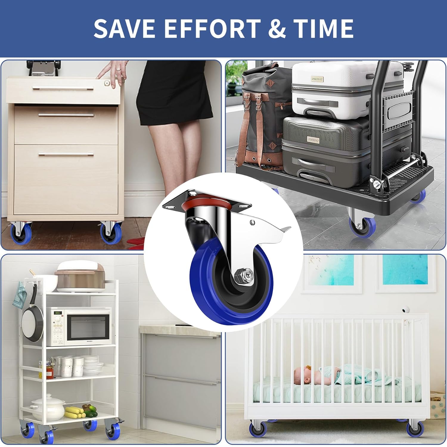 Thumbnail 6 de Forever Speed Schwerlastrollen 100 mm 4er Set