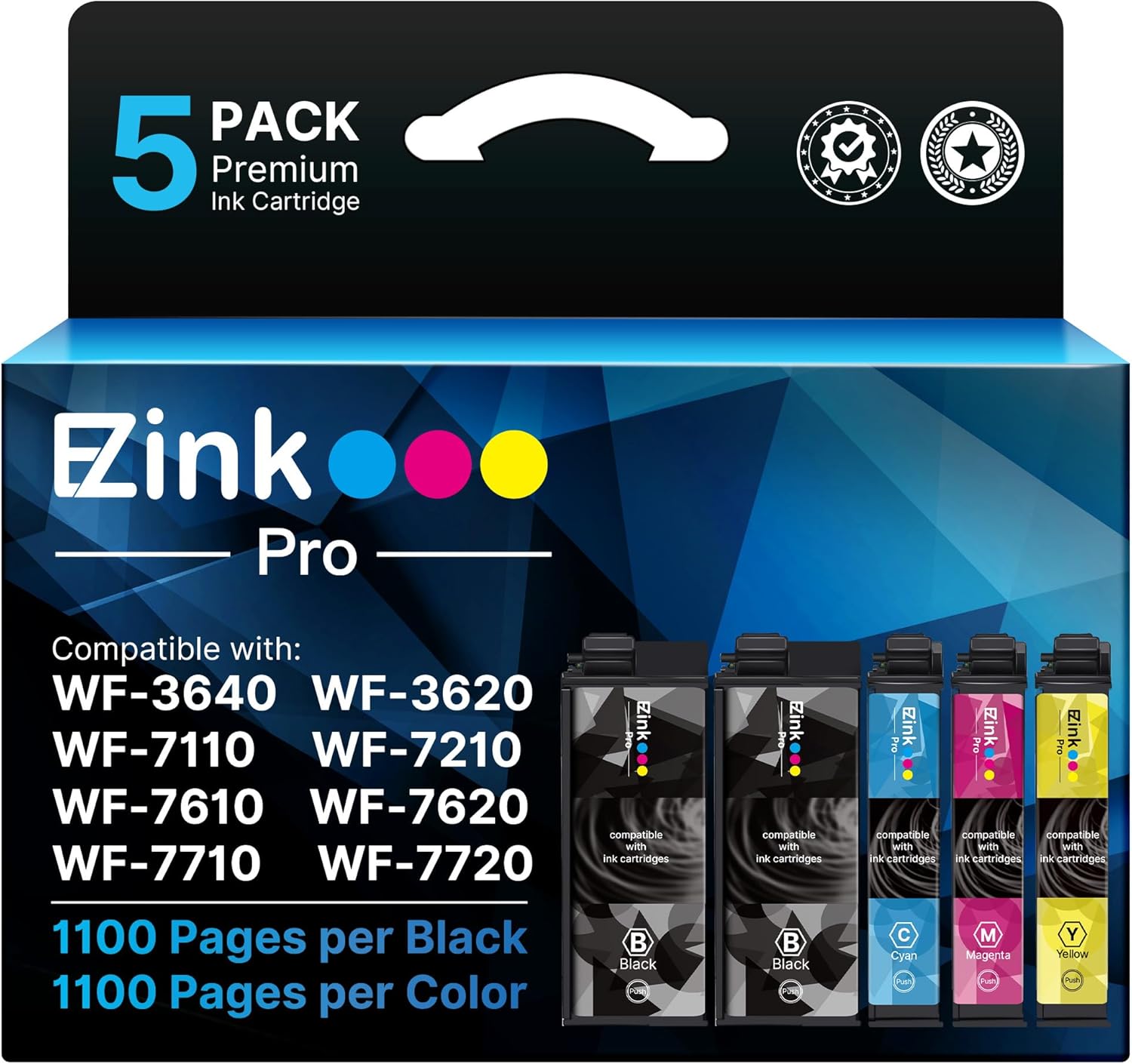Detalle de E-Z Ink Pro 252XL Remanufactured Ink Cartridge Replacement, 5-Pack