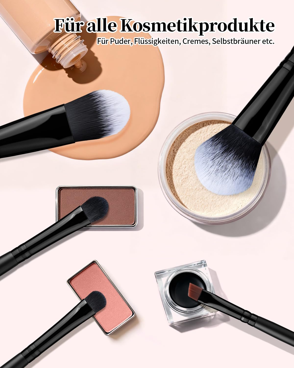 Detalle 2 de EIGSHOW Make-up Pinsel-Set 5-teilig schwarz