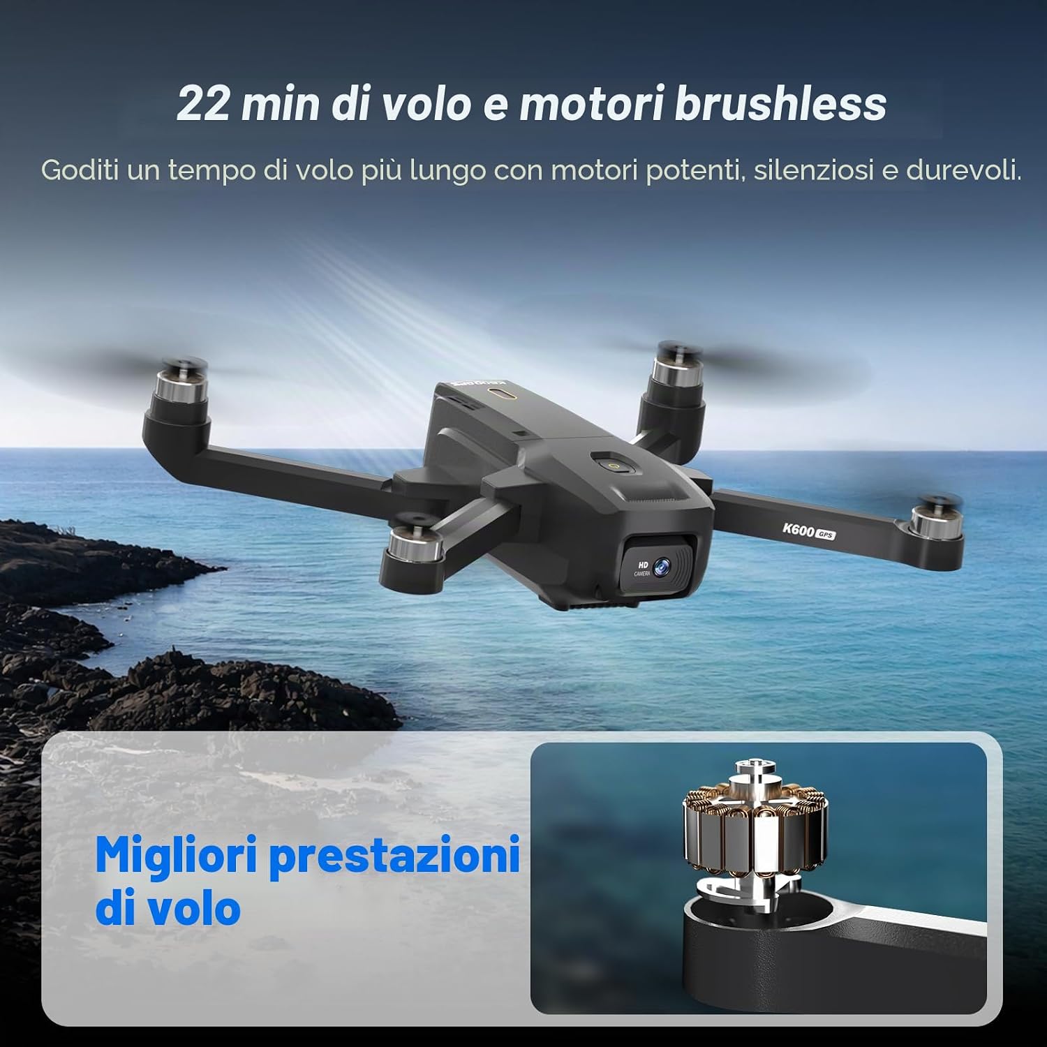 Thumbnail 6 de suangrc K600GPS con fotocamera 1080P e schermo FPV da 4,5