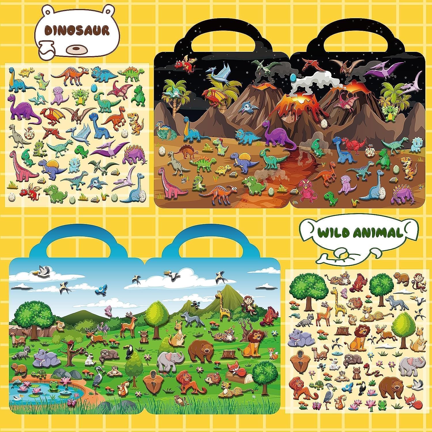 Detalle 2 de Kalysky 6 Pack Reusable Sticker Book 300+ stickers