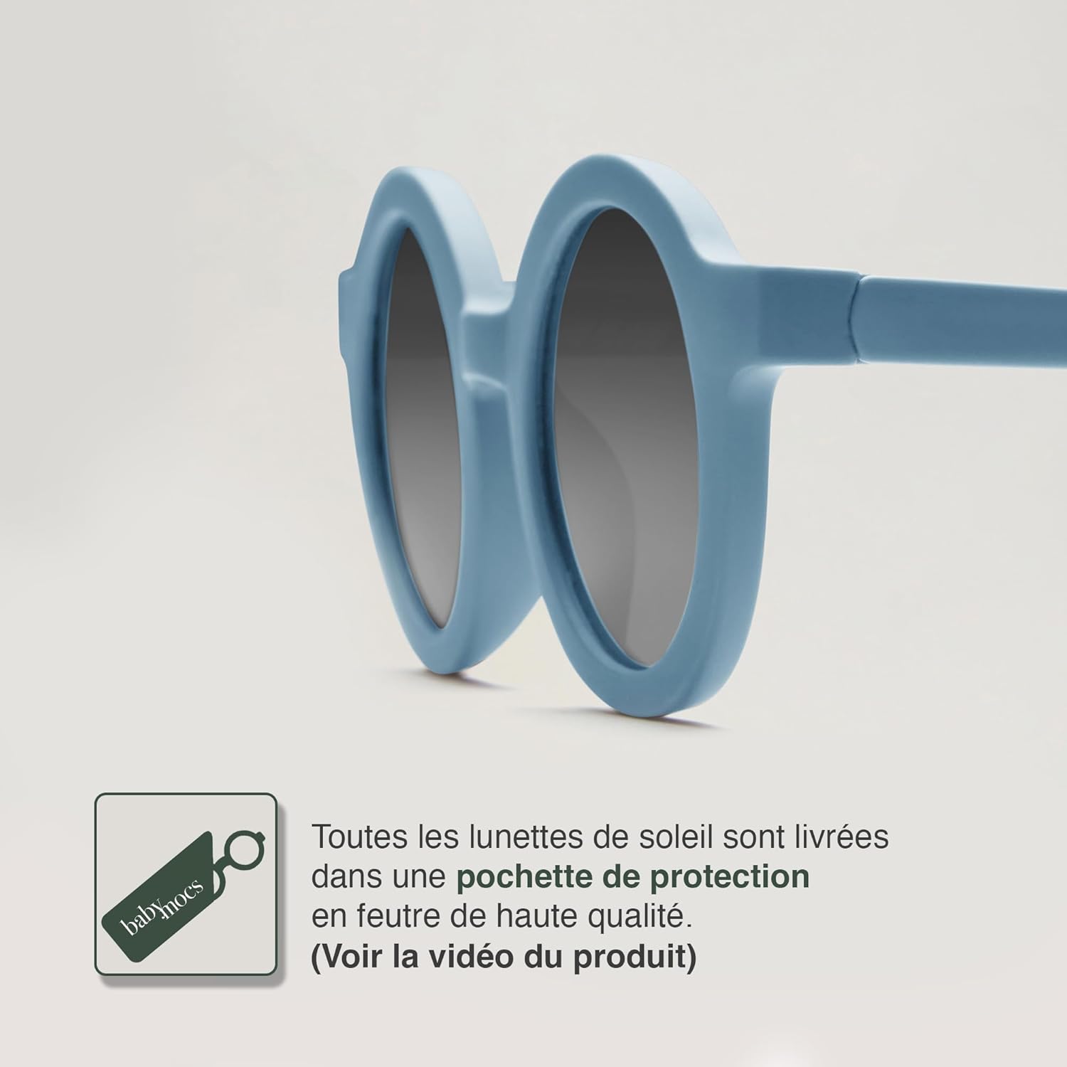 Thumbnail 4 de BABYMOCS Lunettes de soleil rondes pour bébé 0–1,5 ans — protection UV 100 % et design suédois