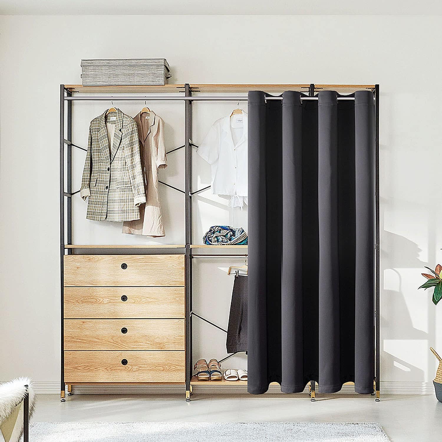 Thumbnail 2 de ChrisDowa Blackout Door Curtains for Doorway Privacy — 34 x 80 Inch, Dark Grey