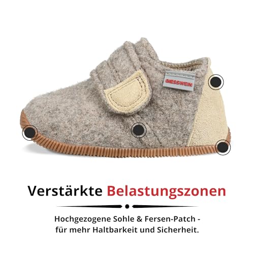 Thumbnail 8 de Giesswein Oberstaufen Slim-Fit Kinderhausschuhe aus Schurwolle mit Klettverschluss