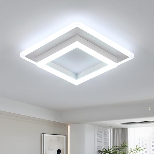 Detalle de DELIPOP Plafoniera LED 30W 6500K – Quadrata, Bianco, 3600 lm