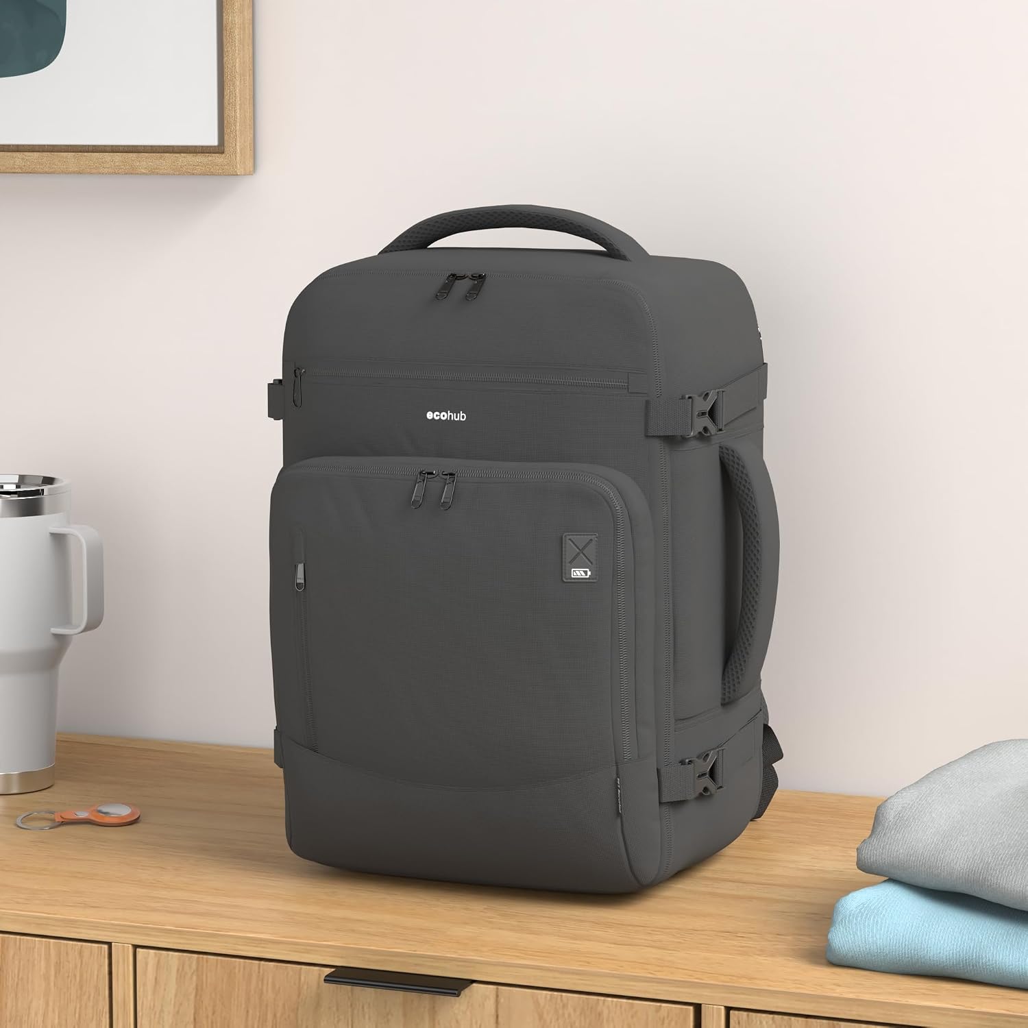 Thumbnail 1 de ECOHUB Easyjet Cabin Bag 45x36x20 Underseat Bag – 30L Recycled PET Carry-On