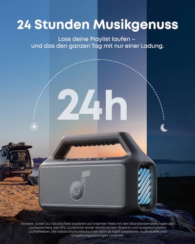 Detalle 2 de Soundcore Boom 2 Outdoor-Lautsprecher – 80 W, Subwoofer, BassUp 2.0, IPX7