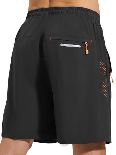 Detalle de Cimic Pantalón corto de running para hombre con bolsillos y cintura elástica