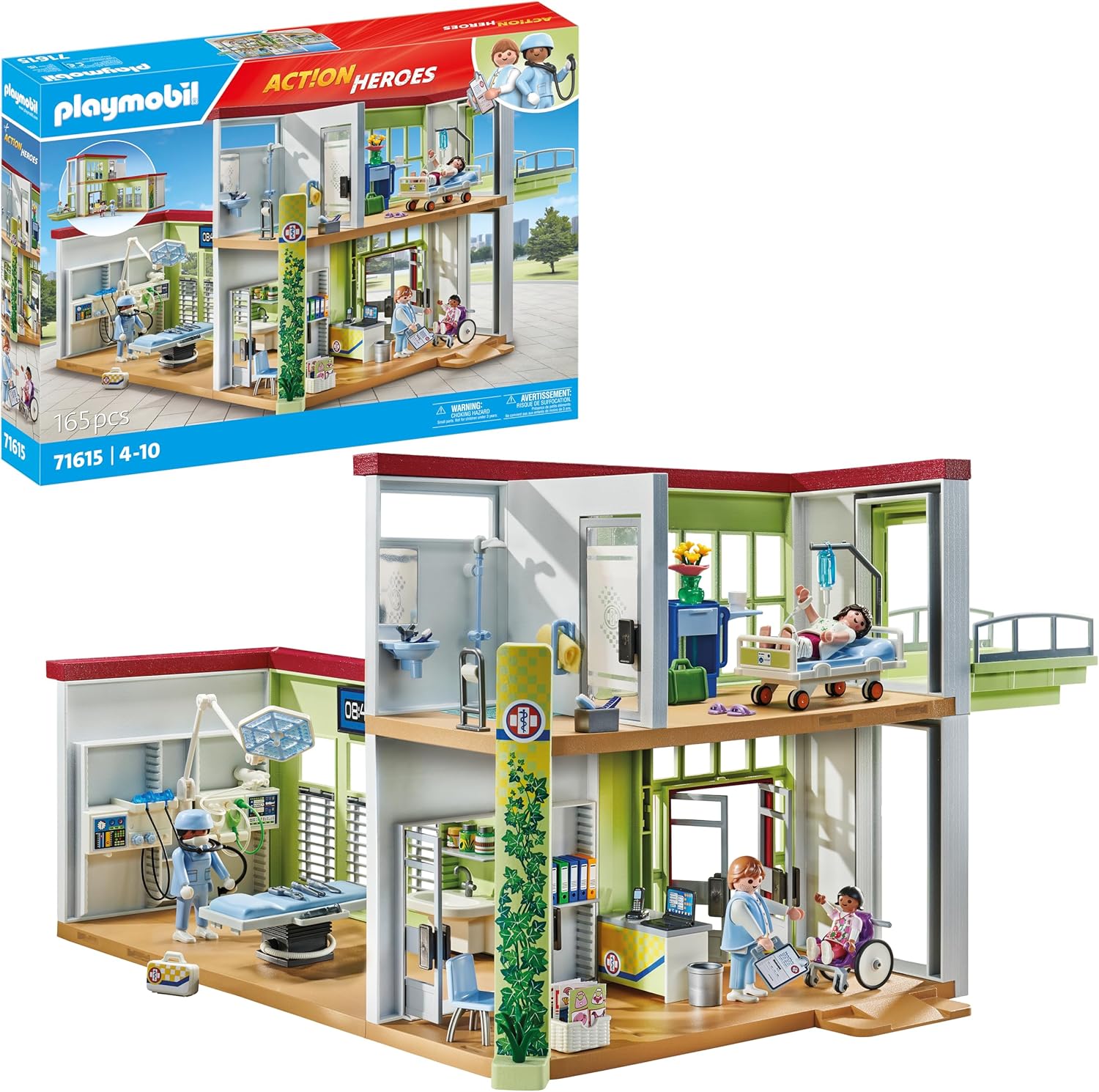 Detalle de PLAYMOBIL Action Heroes 71618 MRT mit Patient – realistische Radiologie-Spielwelt für Kinder ab 4 Jahren