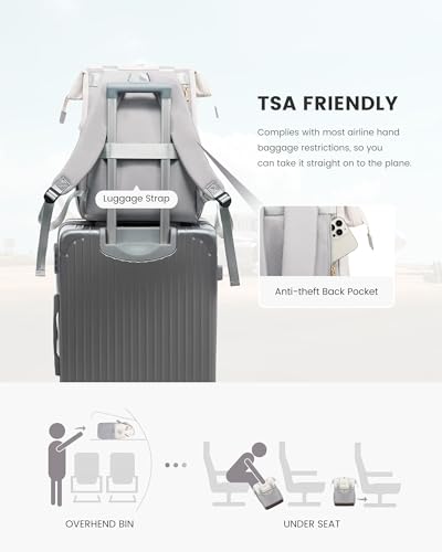 Detalle de LOVEVOOK mochila escolar impermeable para portátil, 3 compartimentos y 14 bolsillos