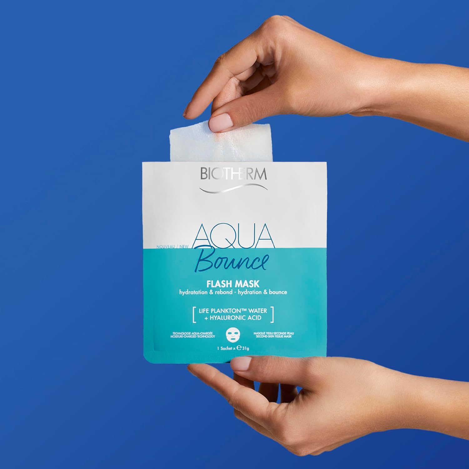 Detalle 2 de Biotherm Aquasource Flash Sheet Mask moisturizing face mask