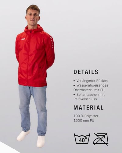 Detalle 1 de JAKO Unisex Allwetterjacke Team 2.0 – Rot, Größe L