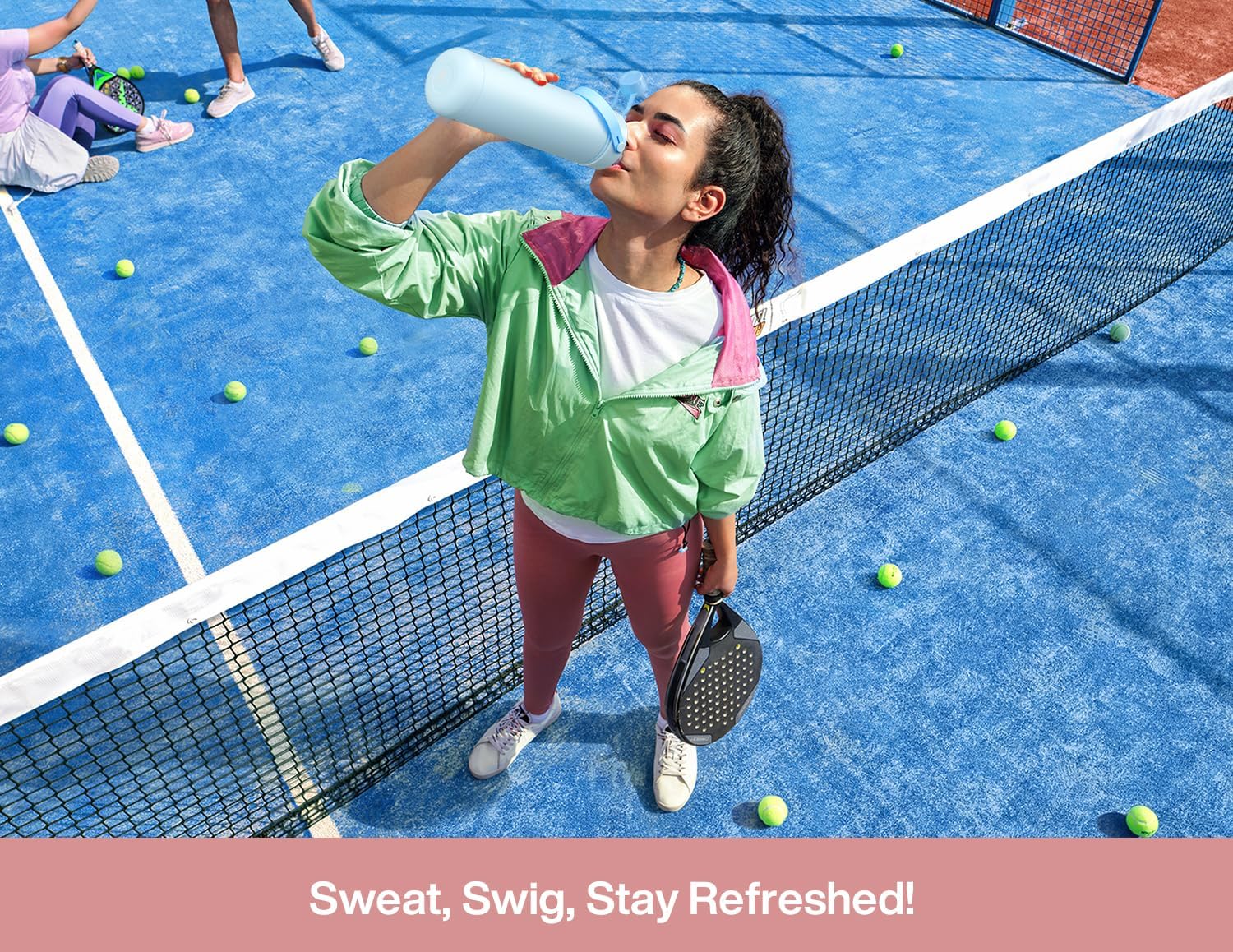 Thumbnail 6 de POWCAN 769ml/26oz Insulated Water Bottle with 2-in-1 Straw and Spout Lid (Cotton Candy)