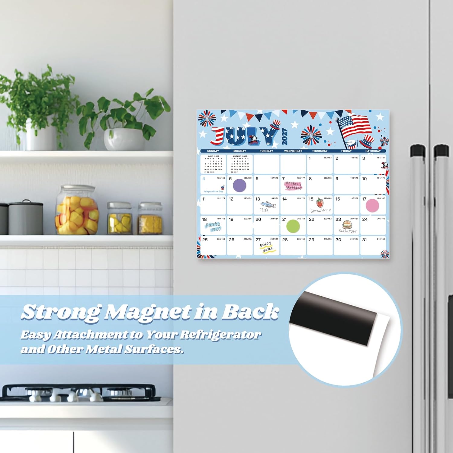 Thumbnail 5 de XISIDO Magnetic Refrigerator Calendar, 18-Month