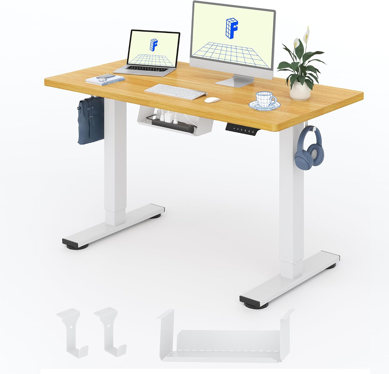 Detalle de FLEXISPOT EG1 Escritorio de Pie Ajustable con Teclas