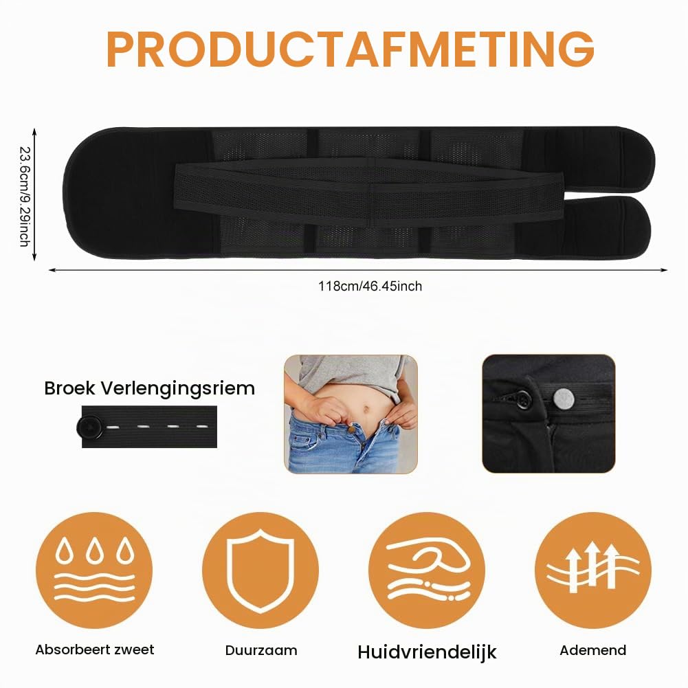 Thumbnail 1 de ACWOO 4817245 buikband na de bevalling, dubbele verstelband, maat 120 cm