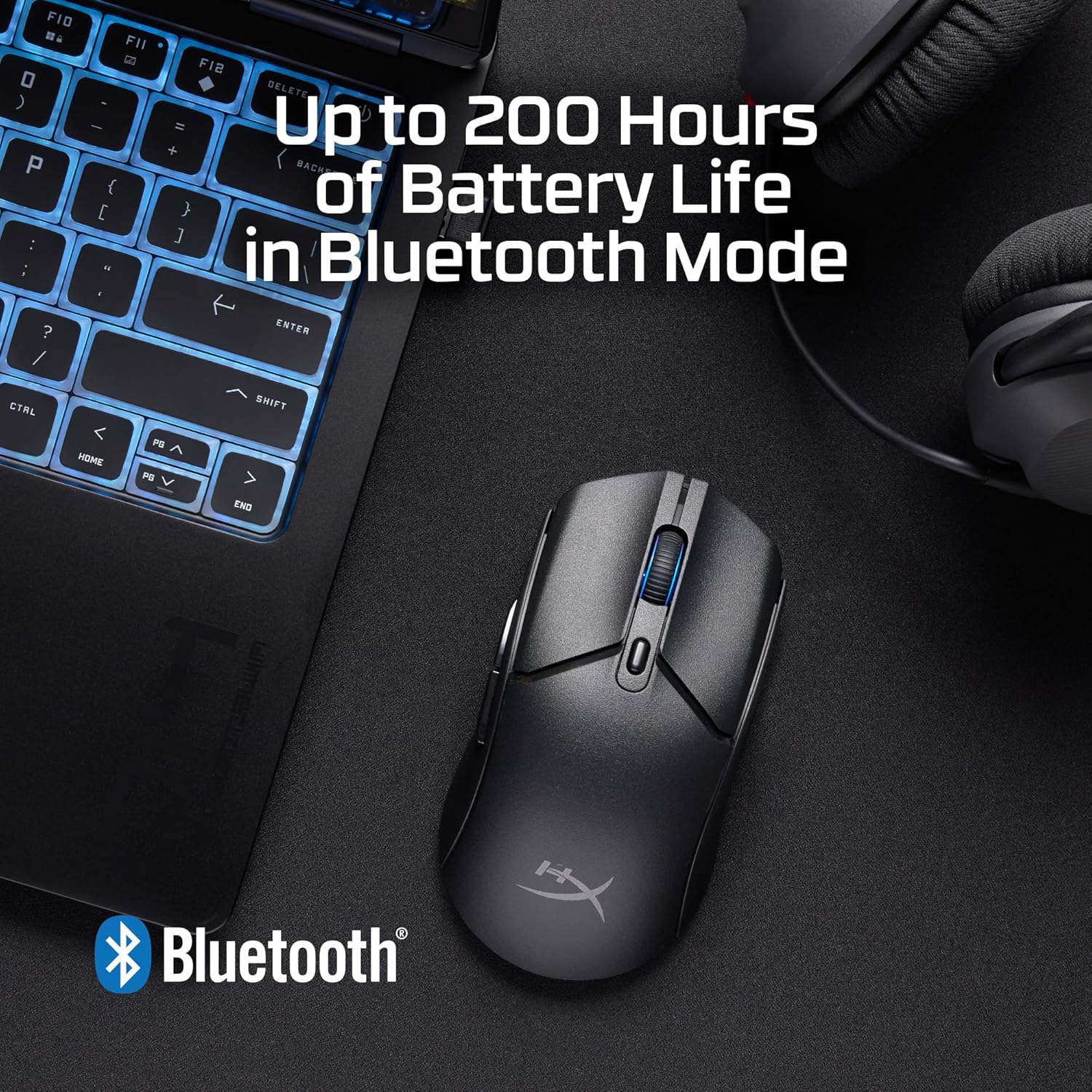 Thumbnail 3 de HyperX Pulsefire Haste 2 Core Wireless Gaming-Maus (weiß) mit langer Akkulaufzeit