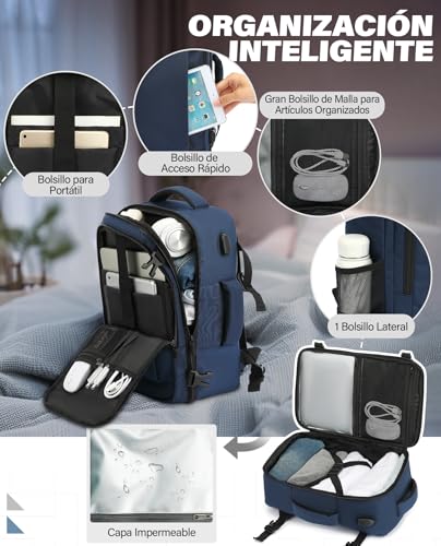 Thumbnail 3 de VANKEV Mochila de Viaje para Cabina 40x20x25 cm (20 L): práctica para Ryanair y más