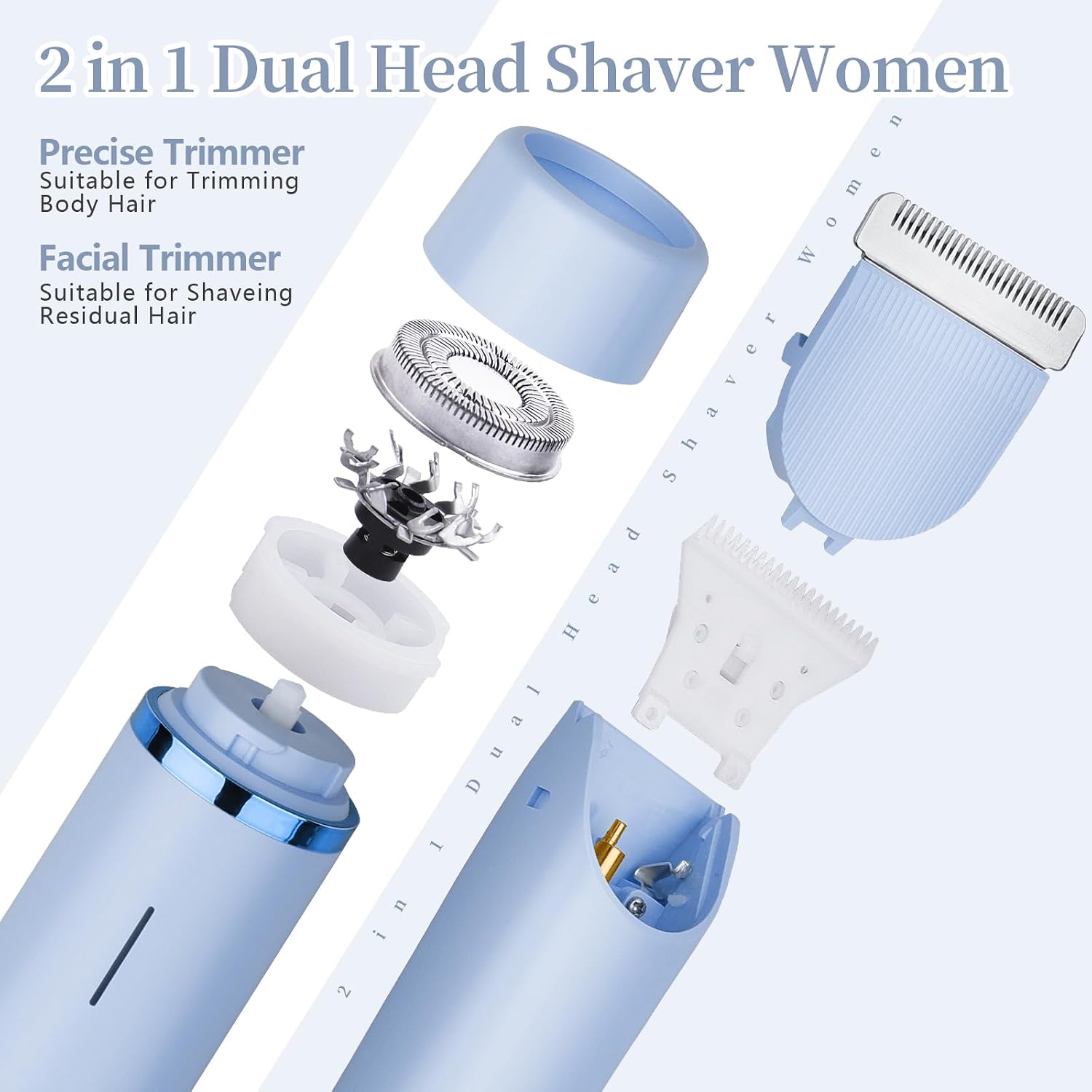 Detalle 2 de Lady Shaver 2-in-1 USB Rechargeable women’s razor 🪒