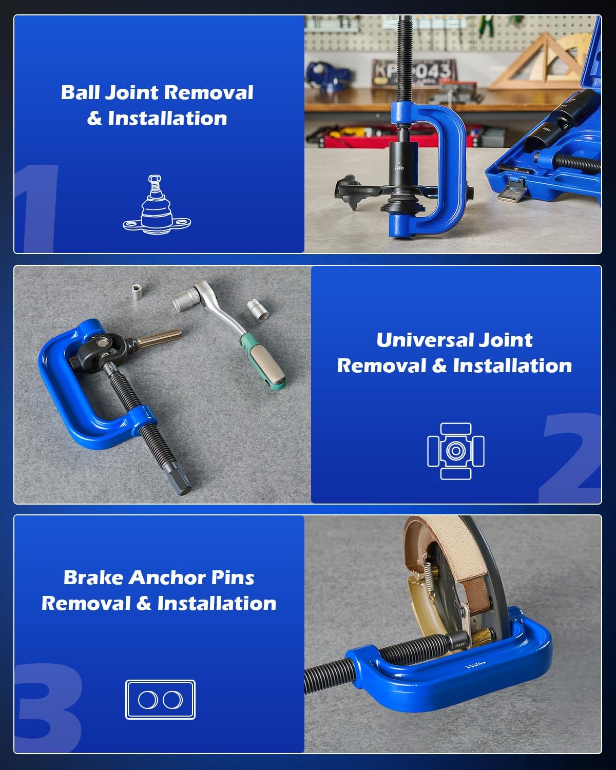 Detalle de Orion Motor Tech 0021BL 21-Piece Ball Joint Press Kit for 2WD/4WD Vehicles