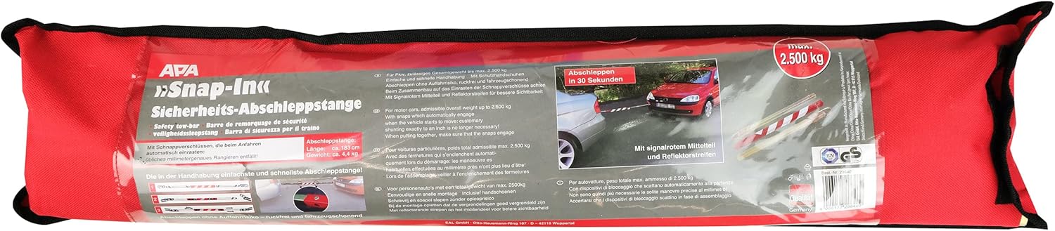 Detalle de APA 29640 Abschleppstange Pkw SNAP-IN – bis 2500 kg mit Schnappverschlüssen