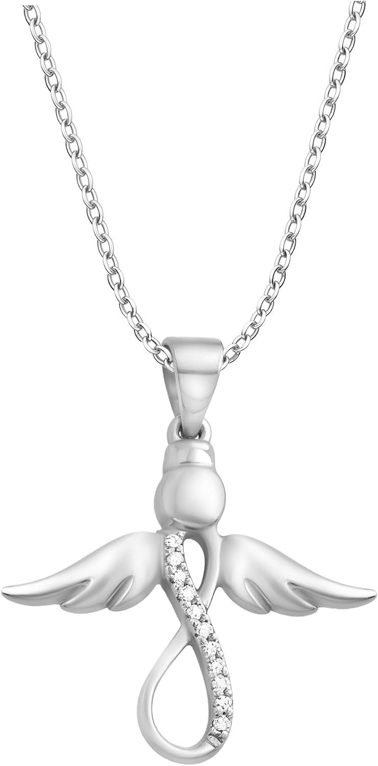 Detalle de Sofia Milani: Collana da Donna in Argento 925 con Zircone e ciondolo Angelo