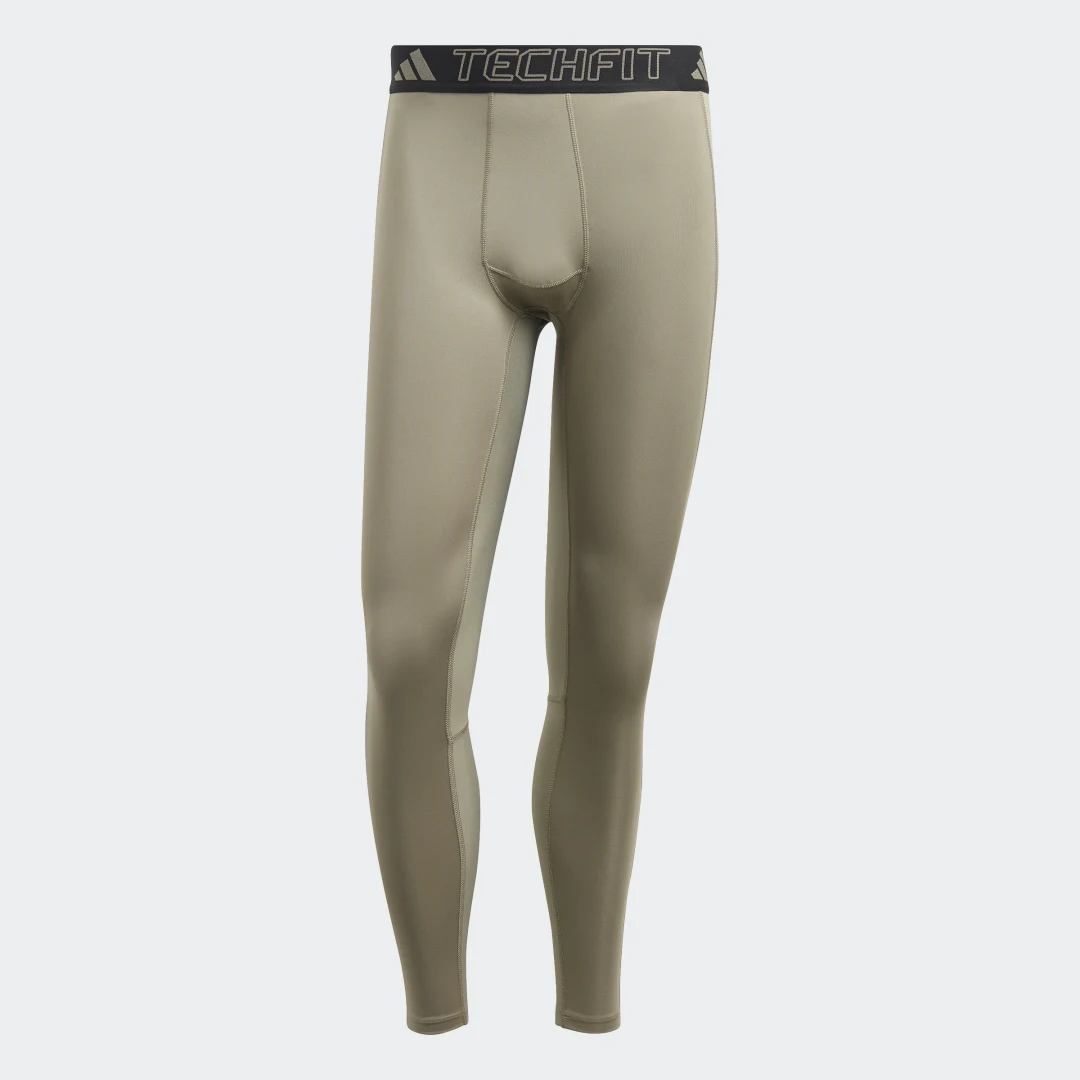 Detalle de Mallas largas Techfit Training de Adidas – verde
