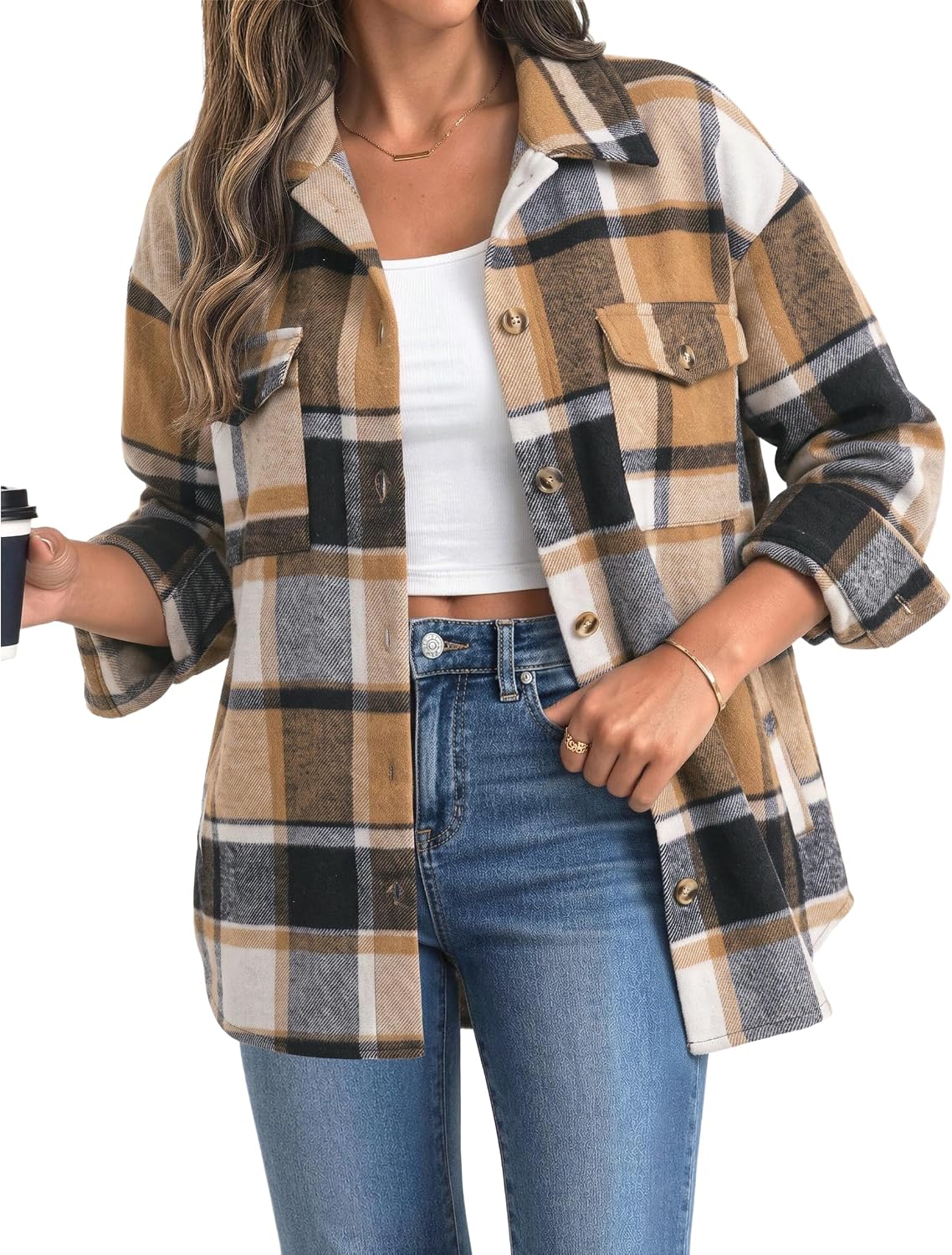 Thumbnail 6 de Zeagoo Women's Flannel Shacket in Polyester