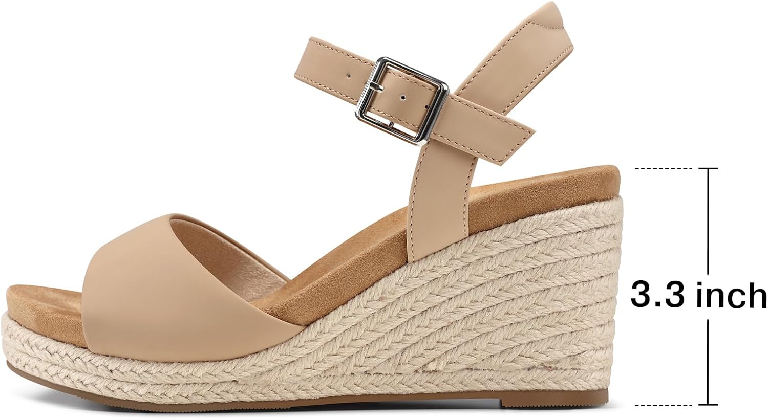 Thumbnail 4 de SHIBEVER Women's Wedge Platform Sandals: Espadrille Dressy Comfort for Summer