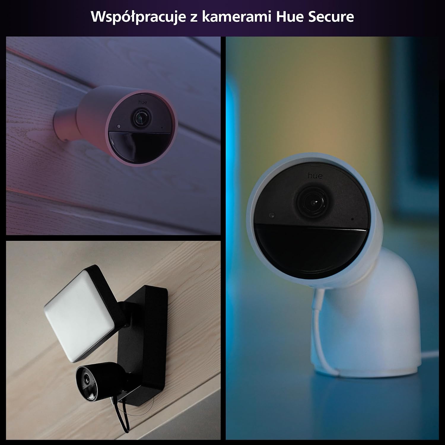 Detalle de Philips Hue Secure Raven – czarny czujnik kontaktu z alarmem świetlnym