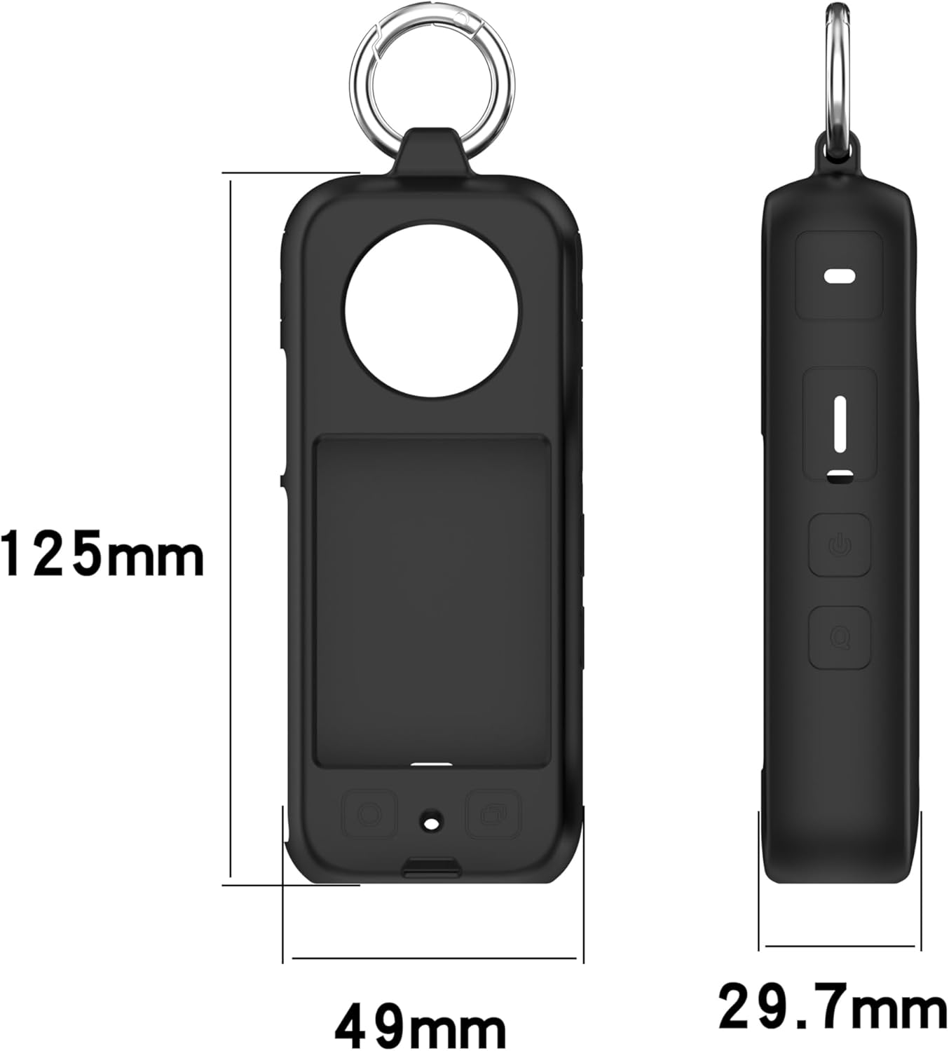 Thumbnail 2 de Keecuty Silikonhülle für Insta360 X4 – Schutzhülle aus weichem Silikon, Schwarz