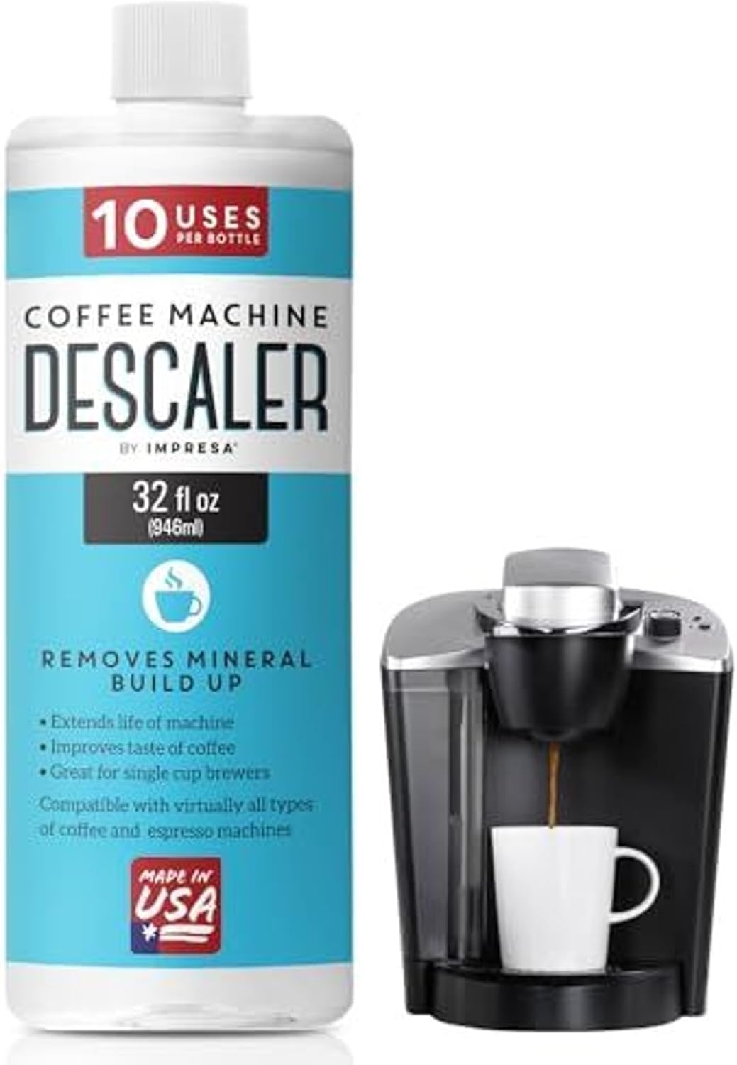 Detalle de IMPRESA Coffee Machine Descaler, 2-Pack (1-Year Supply) Universal Descaling