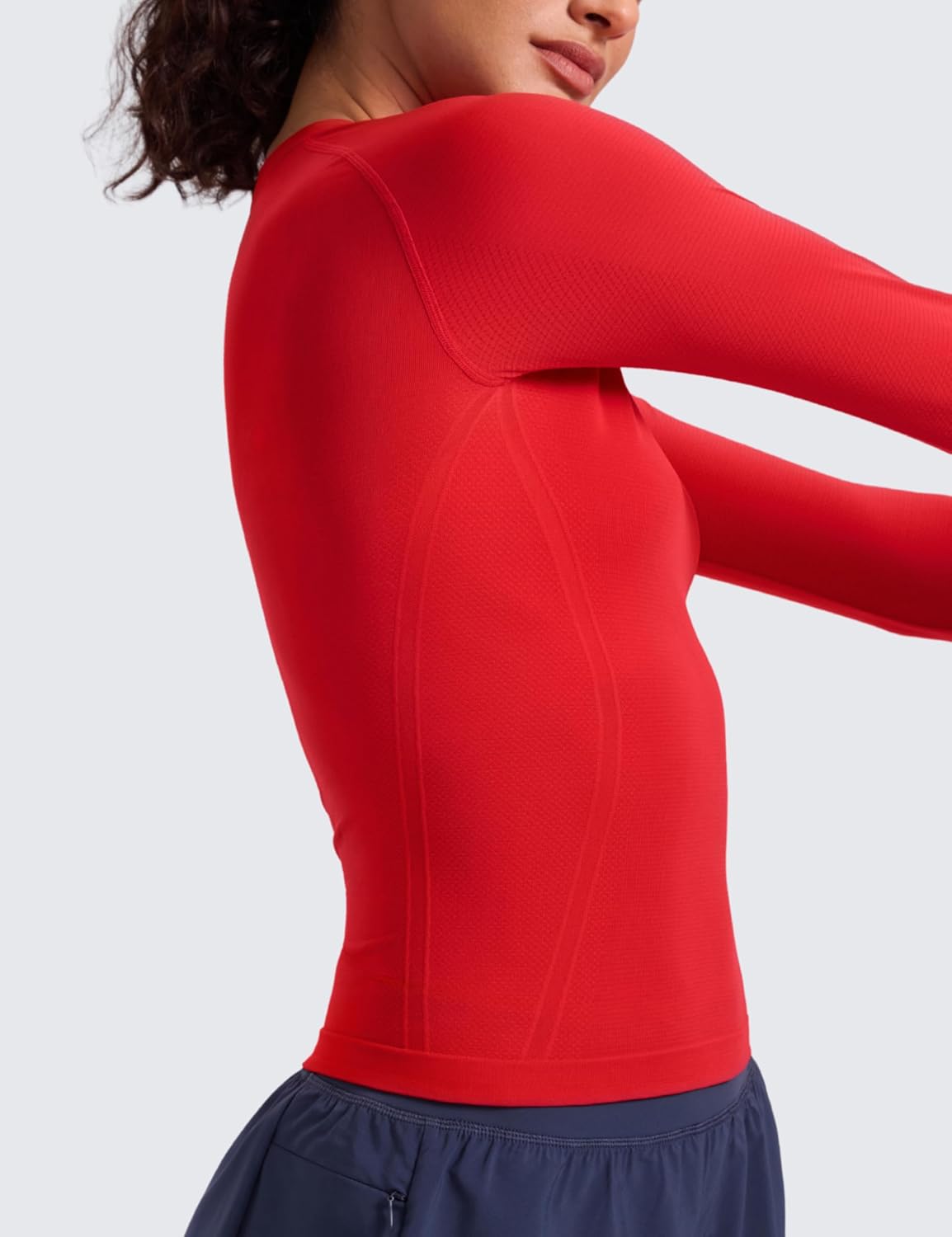 Thumbnail 3 de CRZ YOGA Femme sans Couture à Manches Longues - Tee-Shirt de Yoga Athlétique à Séchage Rapide avec Trous pour les Pouces
