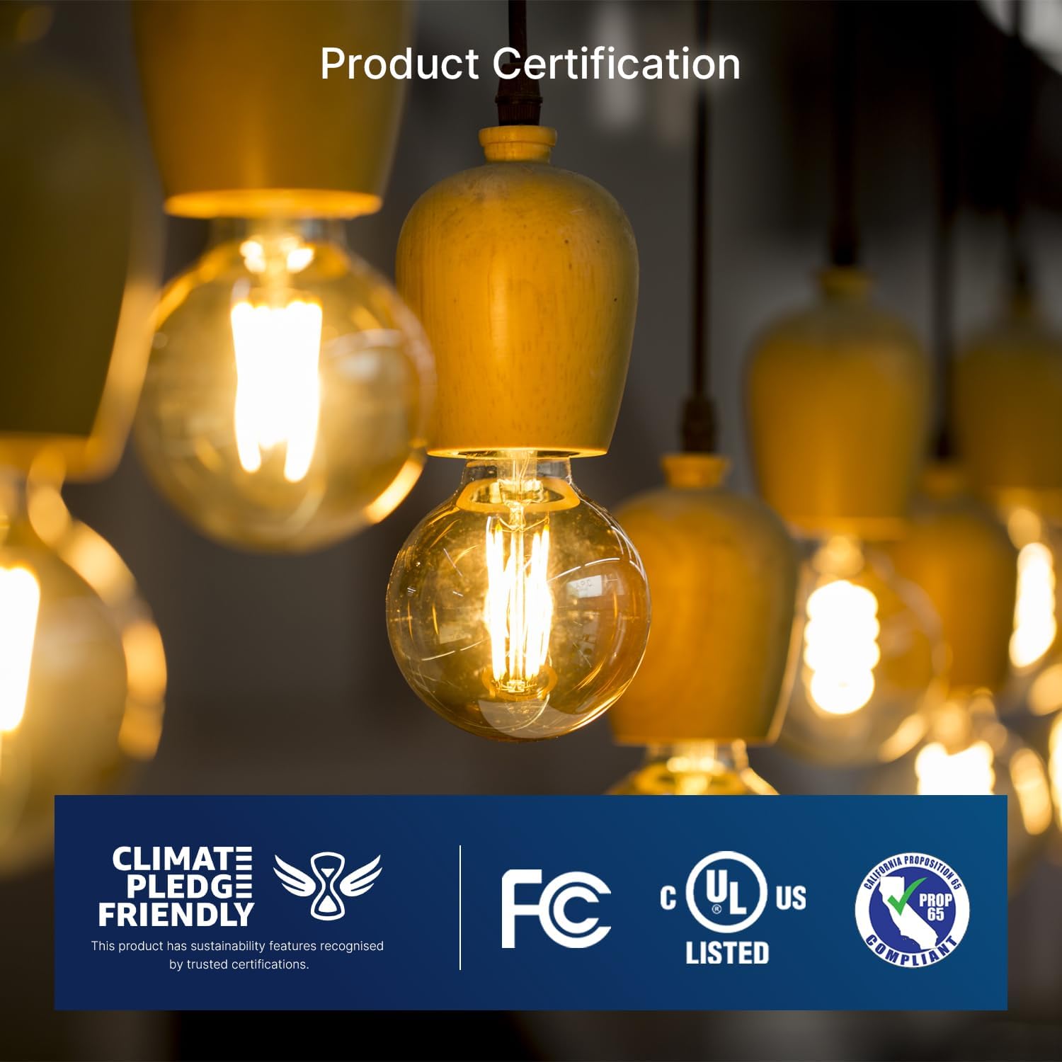 Thumbnail 4 de FLSNT G16.5-E12-12-5.5W LED Globe Bulbs, Dimmable, 2700K Soft White, 12-Pack