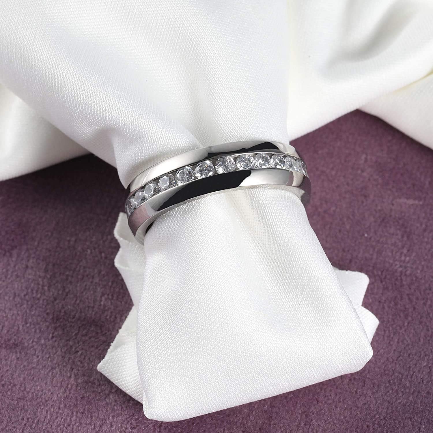 Thumbnail 2 de Zakk Damen Eternity Ring Titan – Ewigkeitsring, 4 mm/6 mm, Silber