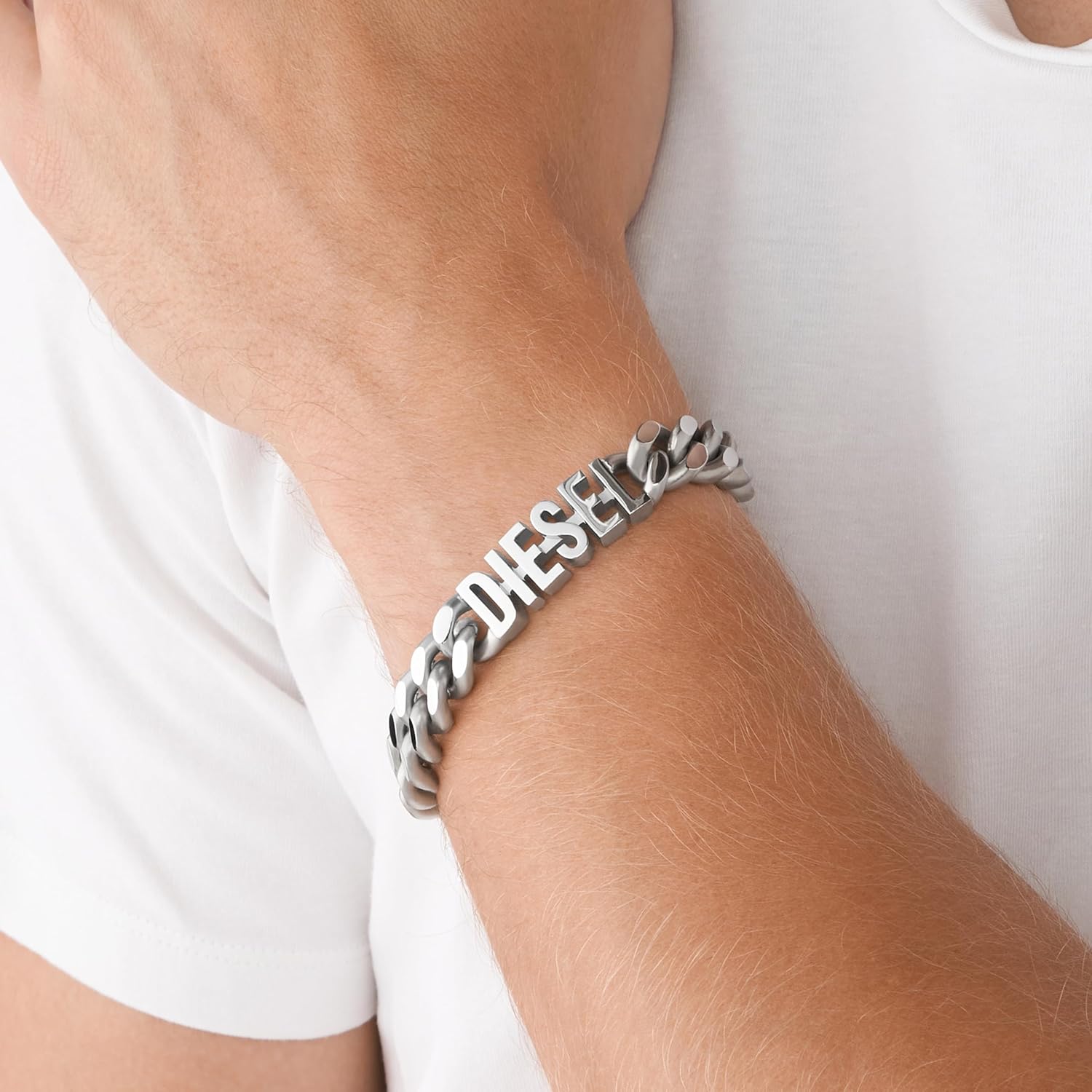 Thumbnail 6 de Diesel Bracelet en acier inoxydable pour hommes avec fermeture à rabat