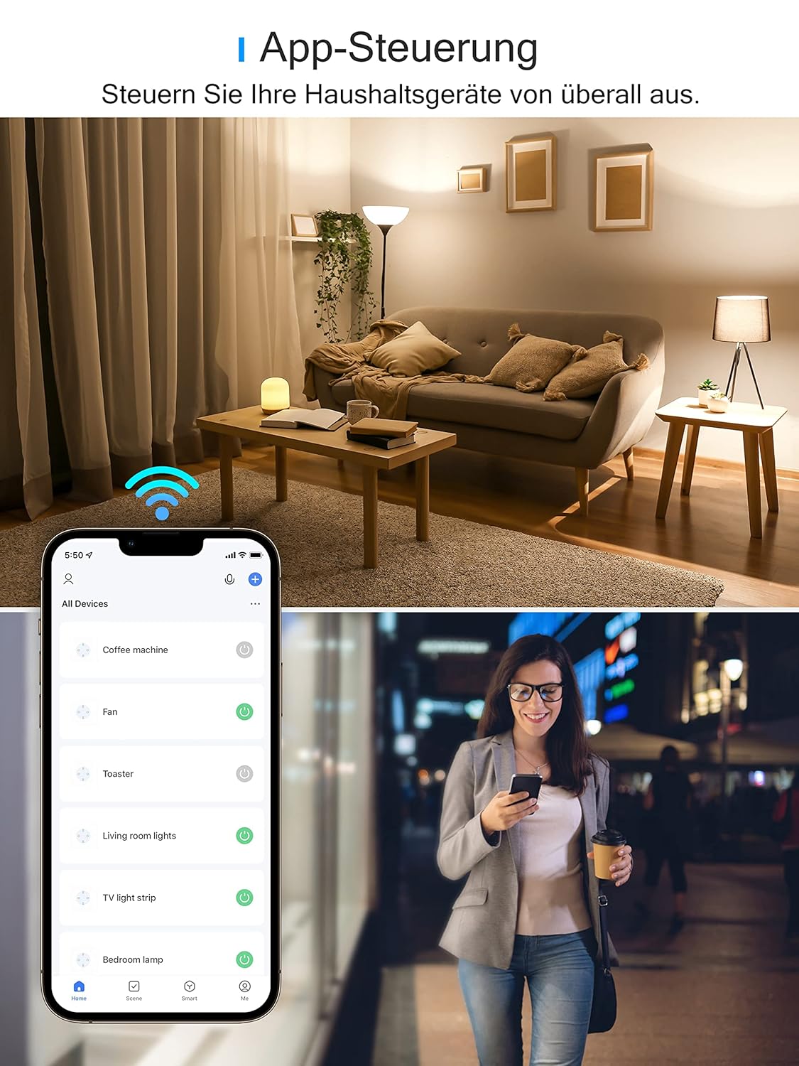 Detalle 2 de EIGHTREE WLAN Smart Alexa Steckdose mit Strommessung 16A