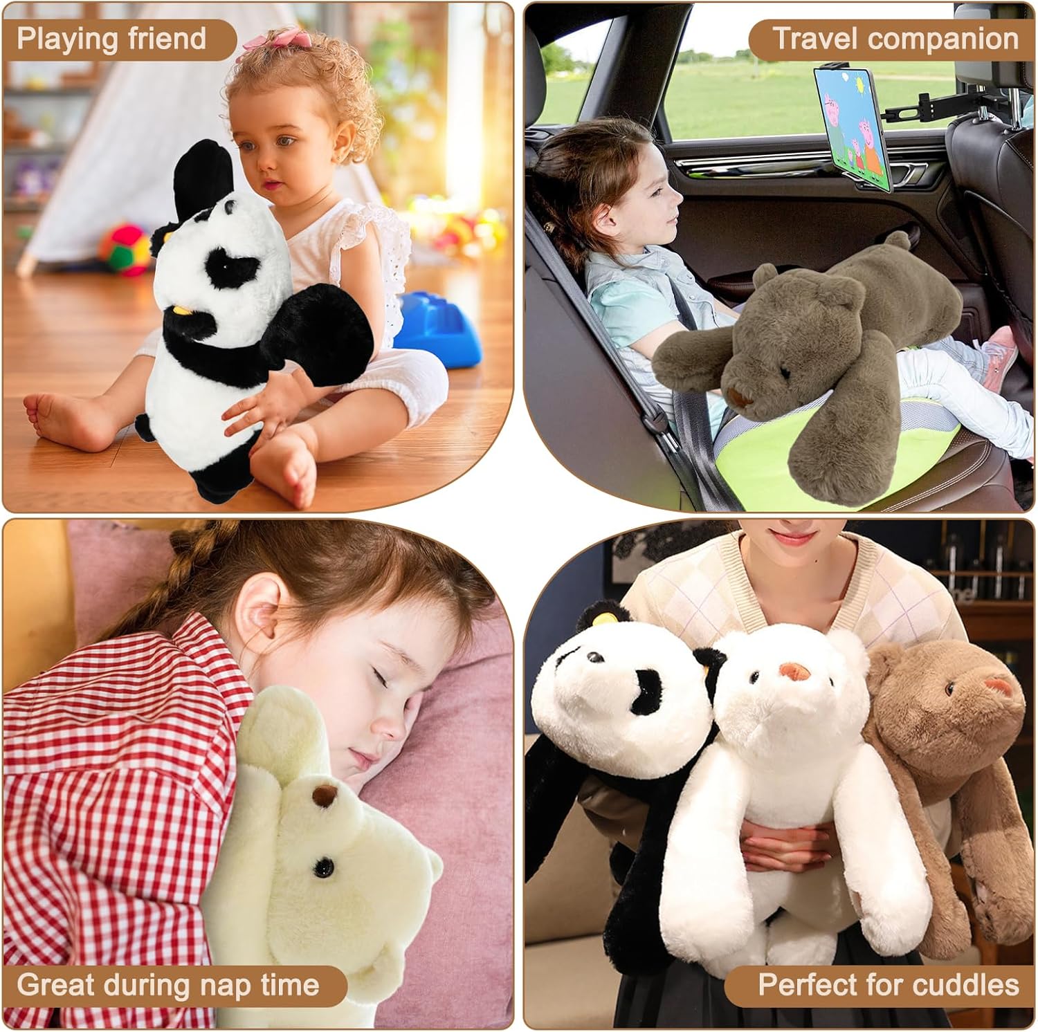 Thumbnail 5 de MeHoo 3.3LB Weighted Bear Plush (23.6 inch) – Weighted comfort hug plush for anxiety and bedtime