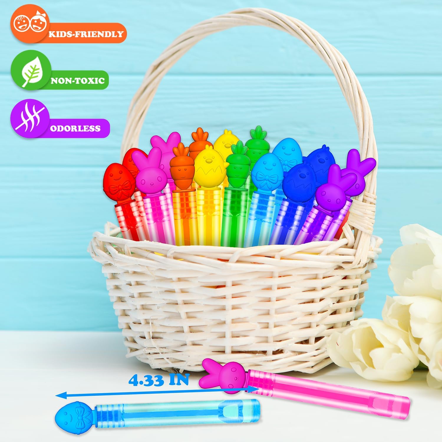 Detalle 2 de Easter Mini Bubbles Wands 20-Pack