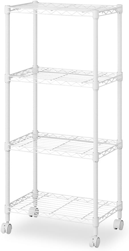 Detalle de アイリスオーヤマ CMFー45100C カラーメタルラックFit 4段 幅45×奥行30×高さ102cm キャスター付き