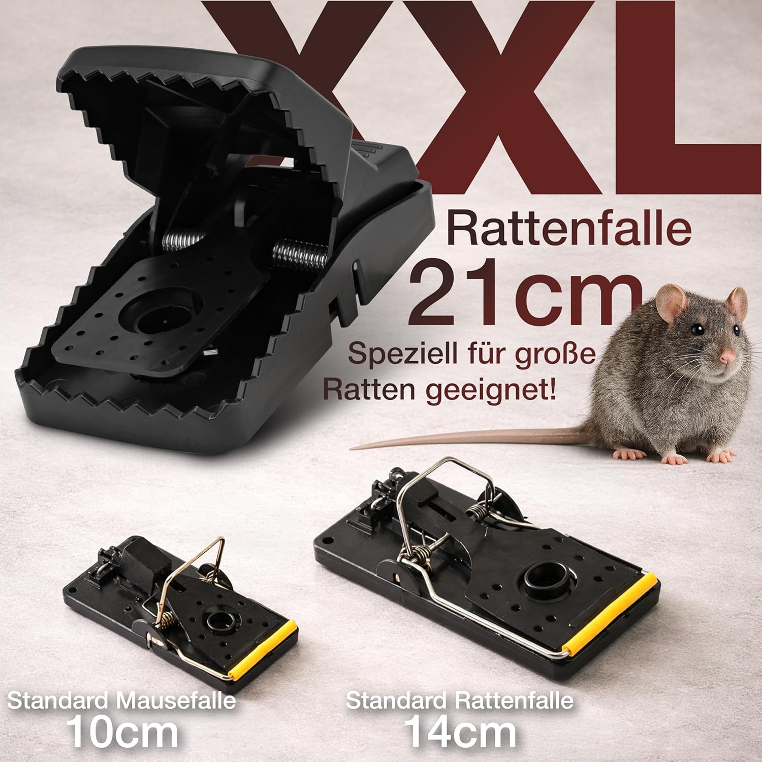 Thumbnail 3 de XXL Rattenfalle 21 cm (2er Pack) – große Schlagfalle für Ratten, wiederverwendbar