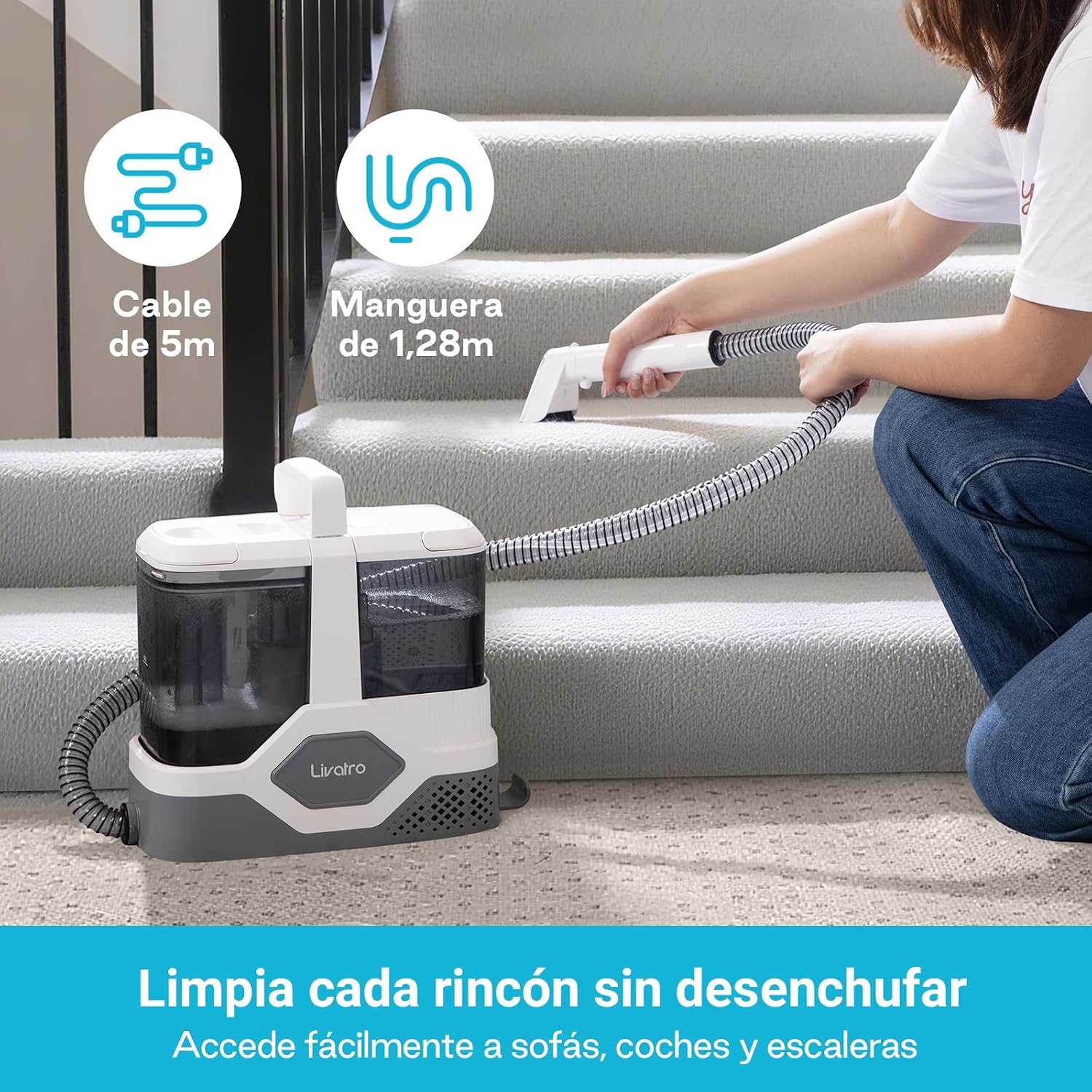 Thumbnail 4 de Livatro aspiradora de agua tapicería 600W 16kPa