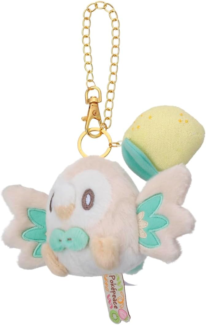 Thumbnail 1 de タカラトミーアーツ ポケピース モクロー ぬいぐるみチェーン付きマスコット カラフルVer. 幅約16cm
